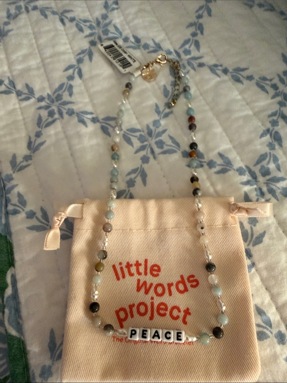 NEW LITTLE WORDS PROCECT “Peace" Beaded Necklace - Multicolor